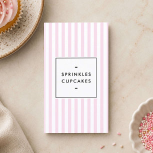 Carte de visite de boulangerie de cupcakes Rétro R