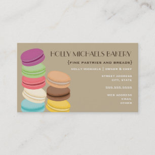Carte de visite de boulangerie fine - Huit macaron