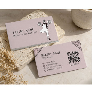 Carte de visite de boulangerie minimaliste Code