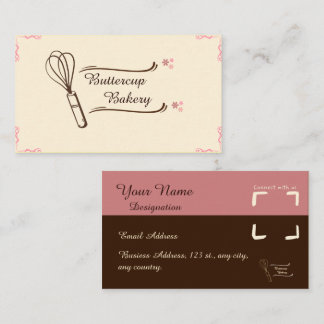 Carte de visite de boulangerie modifiable