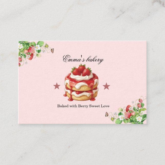 Carte de visite de boulangerie sur le thème de Str (Devant)