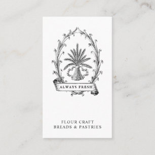 Carte de visite de boulangerie vintage de sac à gr