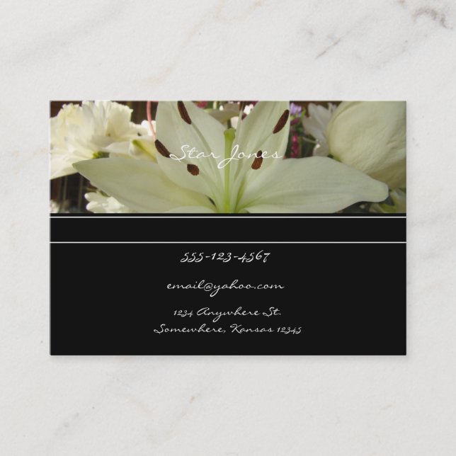 Carte de visite de bouquet floral (Devant)