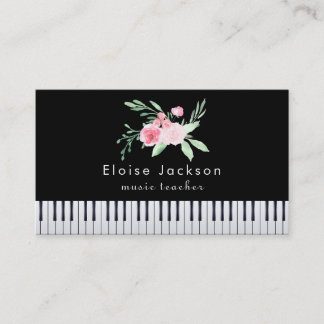 carte de visite de bouquet pianiste