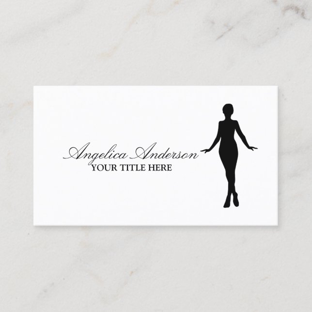 Carte de visite de boutique de mode classique (Devant)