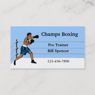 Carte de visite de boxe