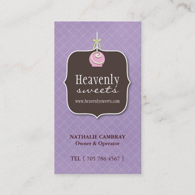 Carte de visite de bruit de gâteau (Devant)