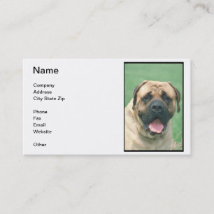 Carte de visite de Bullmastiff de faon