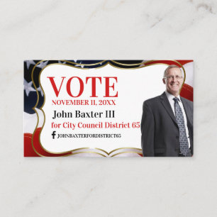 Carte de visite de bureau politique