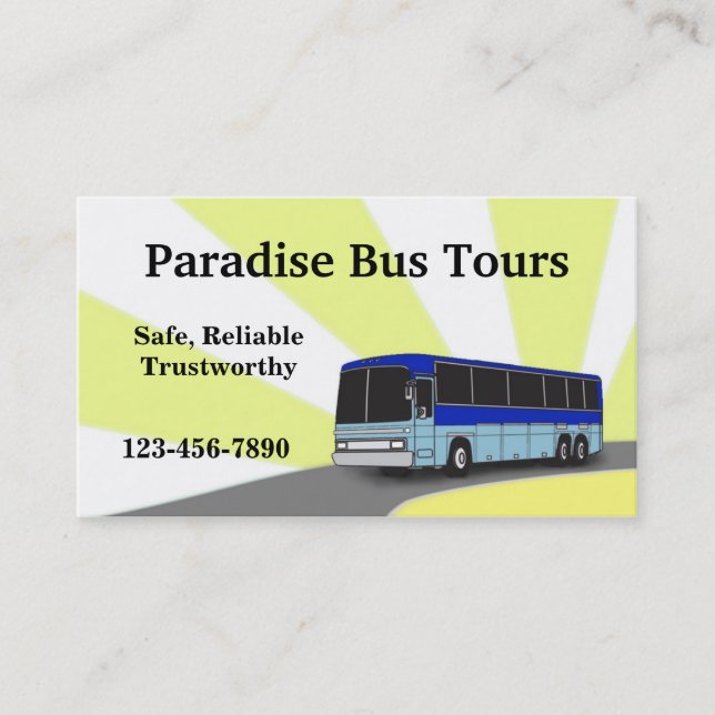 Carte de visite de bus Charte (Devant)