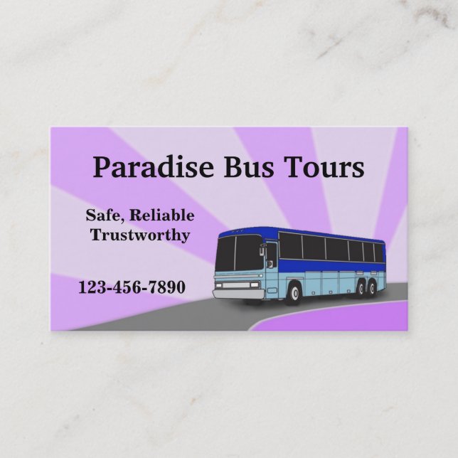 Carte de visite de bus Charte (Devant)