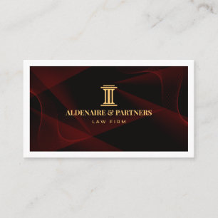 Carte de visite de cabinet d'avocats de luxe Avo