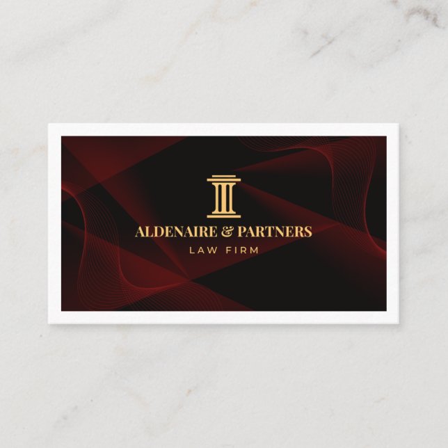 Carte de visite de cabinet d'avocats de luxe | Avo (Devant)