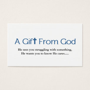 Carte de visite de cadeau de dieux