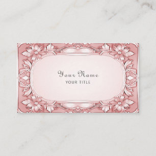 Carte de visite de cadre rose
