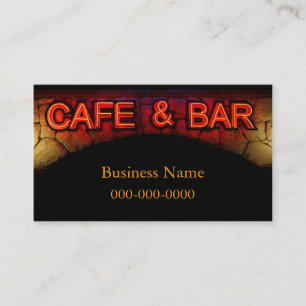 Carte de visite de café et bar