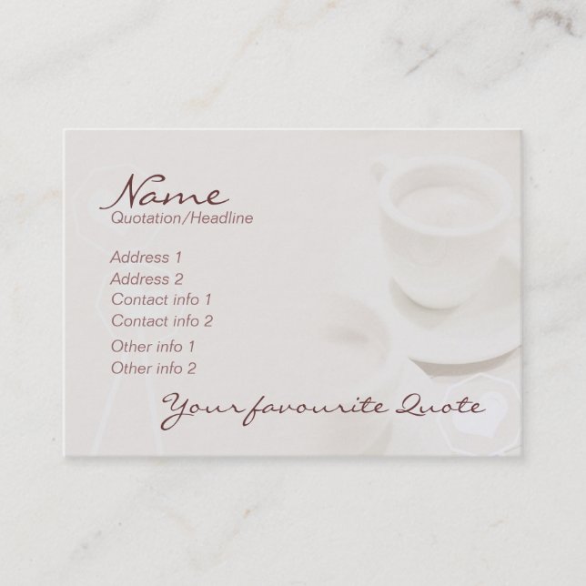 Carte de visite de café Expresso (Devant)