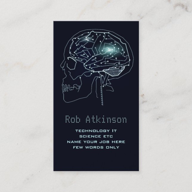 carte de visite de calcul de cerveau de circuit de (Devant)