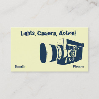 Carte de visite de caméra vidéo vintage