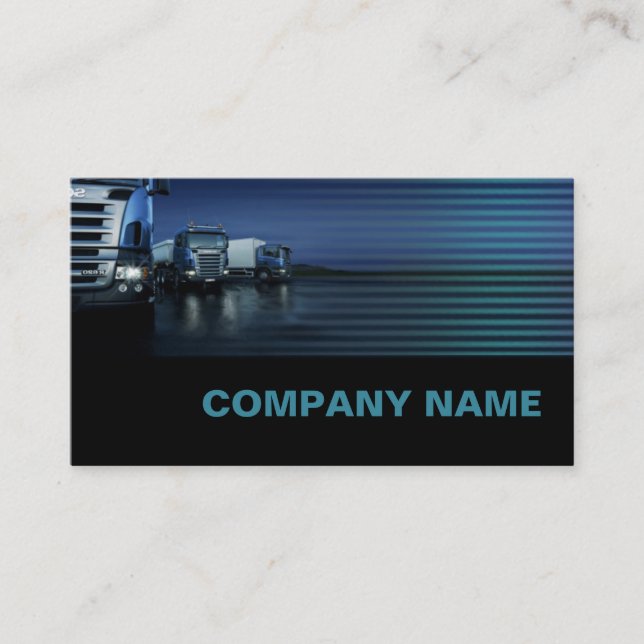 Carte de visite de camion bleu nuit (Devant)