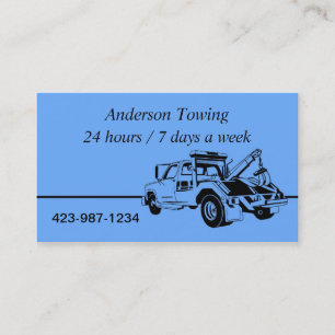 Carte de visite de camion Tow