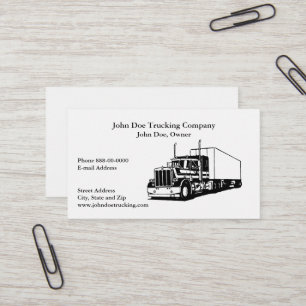 Carte de visite de camionnage