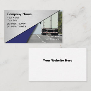 Carte de visite de camionnage