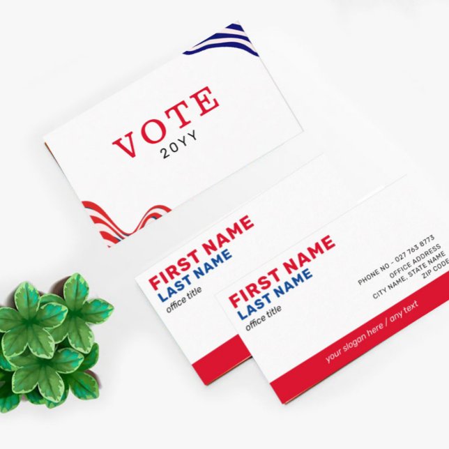 Carte de visite de campagne politique personnalisé (Créateur téléchargé)