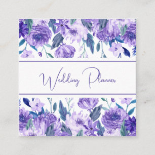 Carte de visite de Carré de couleur violet peint