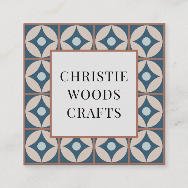Carte de visite de Carré de Motif géométrique (Devant)