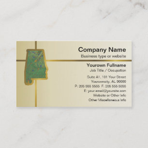 Carte de visite de carte Alabama