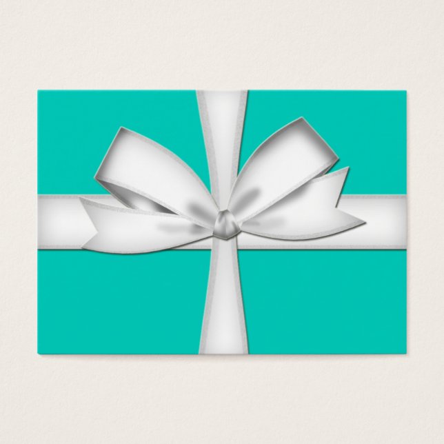 Carte de visite de carte cadeau turquoise (Devant)