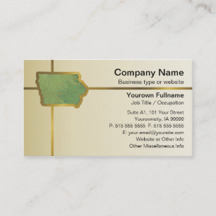 Carte de visite de carte Iowa