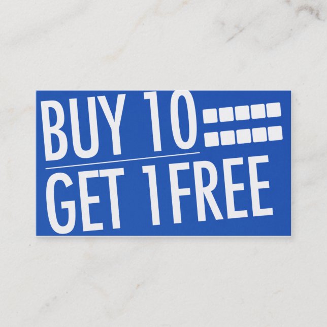 Carte de visite de carte perforée de fidélité de (Devant)