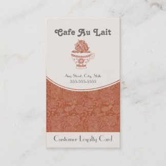 Carte de visite de carte perforée de fidélité de