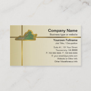 Carte de visite de carte Virginia