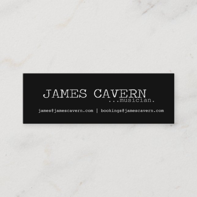 Carte de visite de caverne de James (Devant)