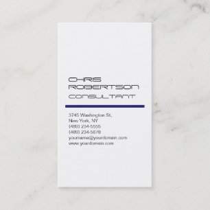 Carte de visite de charme blanc Midnight Blue