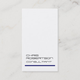 Carte de visite de charme blanc Midnight Blue