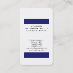 Carte de visite de charme blanc Midnight Blue