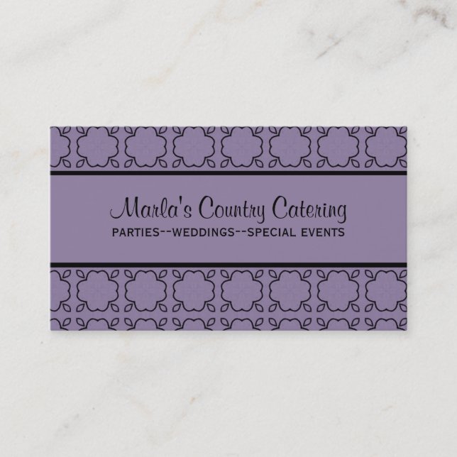 Carte de visite de charme de pays, Lilac (Devant)