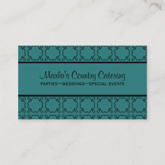 Carte de visite de charme de pays, Turquoise