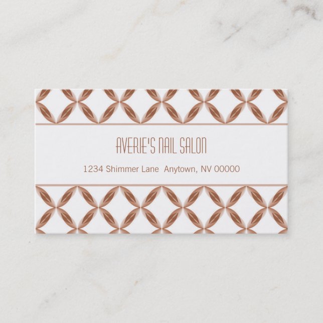 Carte de visite de charme moderne, Latte (Devant)