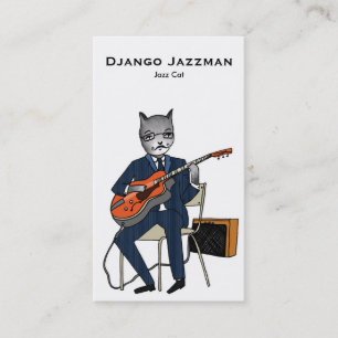 Carte de visite de chat de jazz