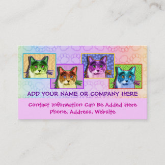 Carte de visite de chat de Tom d'art de bruit