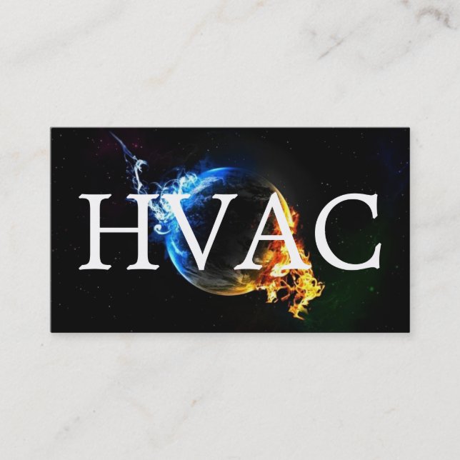 Carte de visite de chauffage et de climatisation (Devant)