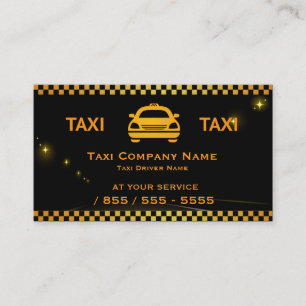 Carte de visite de chauffeur de taxi de Cab