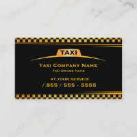 Carte de visite de chauffeur de taxi de la société