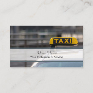 Carte de visite de chauffeur de taxi professionnel