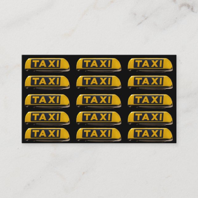 Carte de visite de chauffeur de taxi professionnel (Devant)
